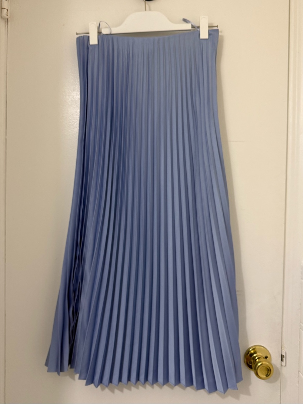 NWT J. Crew Gwyneth pleated midi slip skirt in Light Blue
